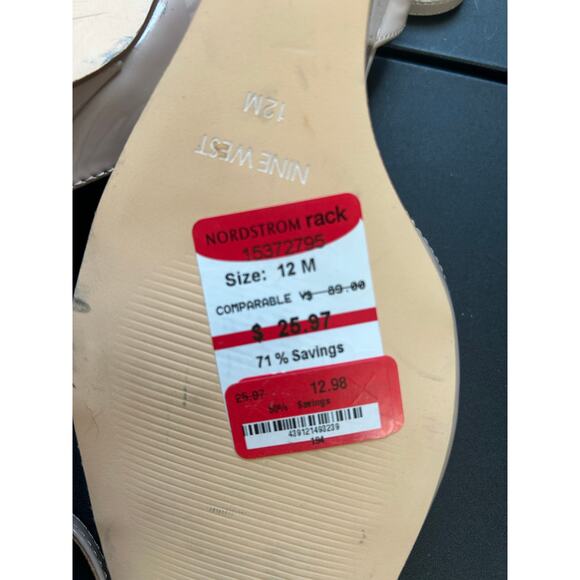 Nine West Women's Patent Leather Wedge Heels Size 12 - Picture 6 of 6